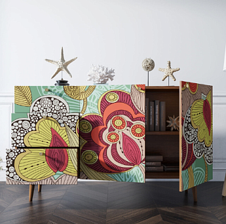 Комод "Berber" с двумя дверками и ящиками принт 6 арт BB17/Print_06