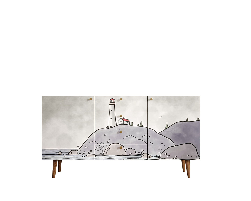 Комод "Berber" с ящиками арт BB14/Print_51