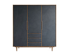 Шкаф в скандинавском стиле "Bruni Black" трехстворчатый арт BR27/3Black №2