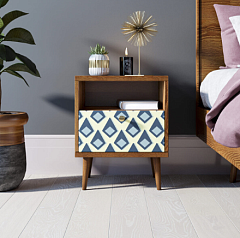 Тумбочка "Berber" с одним ящиком 13 принт арт BB06/Print_13, разноцветная