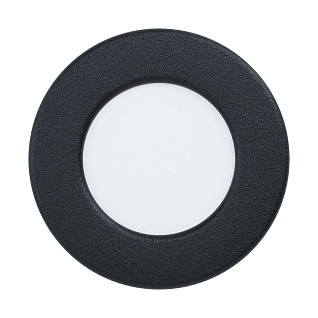 99213 Светодиодный встраиваемый светильник FUEVA 5, 2,7W (LED), ?86, ET26, IP44, 360lm, 4000K, сталь, черн