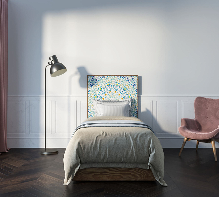 Кровать "Berber" 90х200 см принт 46 арт BB43/Print_46