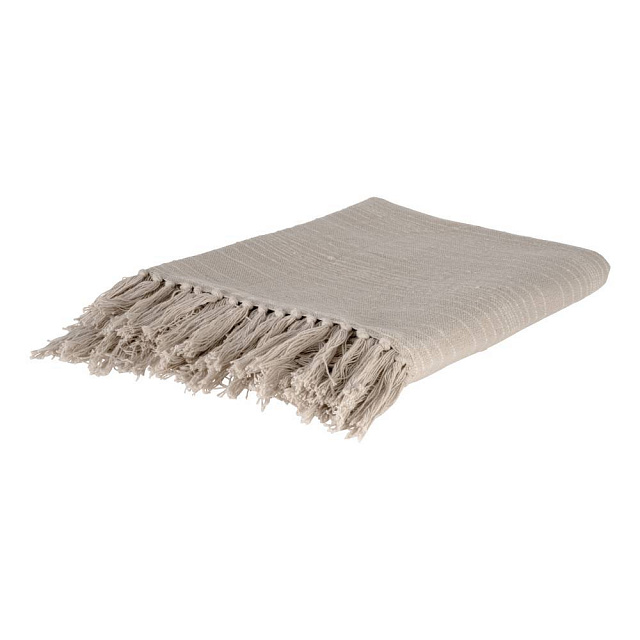 420131 Плед LONGLAC, L1700, B1300, 100% хлопок, бежевый, белый в Москве 420131 Плед LONGLAC, L1700, B1300, 100% хлопок, бежевый, белый