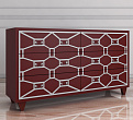 Бордовый комод "Emerald" 6 ящиков арт DSC348ETG/R №1