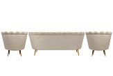 Комплект кресел и дивана ракушка Pearl Triple Taupe №2