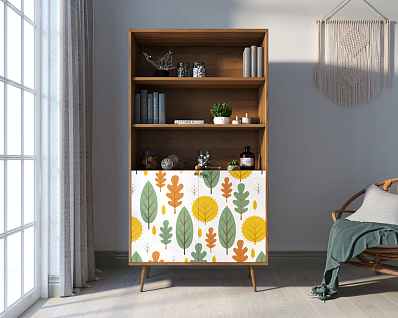 Стеллаж с дверками "Berber" принт 30 арт BB26/Print_30