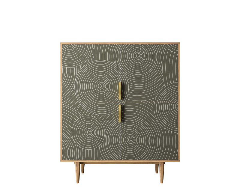 Большой комод с четырьмя дверками "Line" R19/browngrey в Москве Большой комод с четырьмя дверками "Line" R19/browngrey