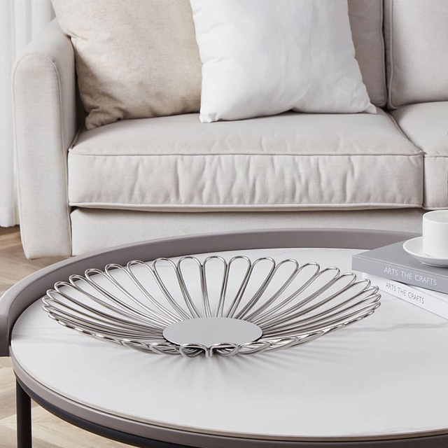 427018 Тарелка декоративная UEDA, H175, ?405, сталь, цвет хром в Москве 427018 Тарелка декоративная UEDA, H175, ?405, сталь, цвет хром