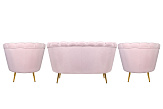 Комплект кресел и дивана ракушка Pearl Double Pink V2 №2