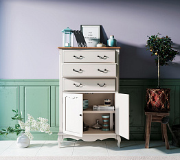 Комод Leontina три ящика две дверки арт ST9354