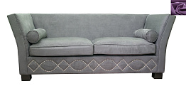 Трехместный диван арт-деко Volte Grey фиолетовый цвет