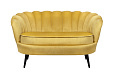 Дизайнерский диван Pearl Double Yellow на черных ножках