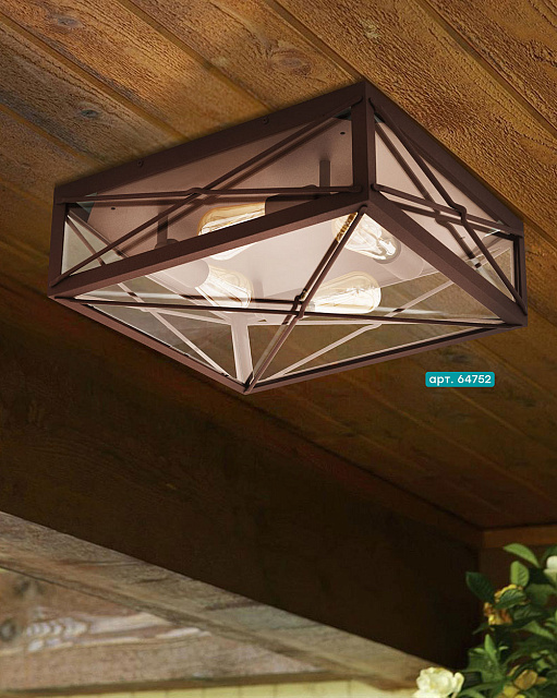 64752 Уличный настенно-потолочный светильник GAUDESI