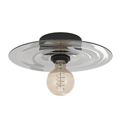 44028 Потолочная люстра LINTMILL, 1х40W (E27), H75, ?300, сталь, черный, / стекло, серый