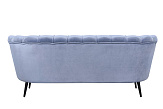 Диван ракушка для гостиниц Pearl Triple Blue на черных ножках №3