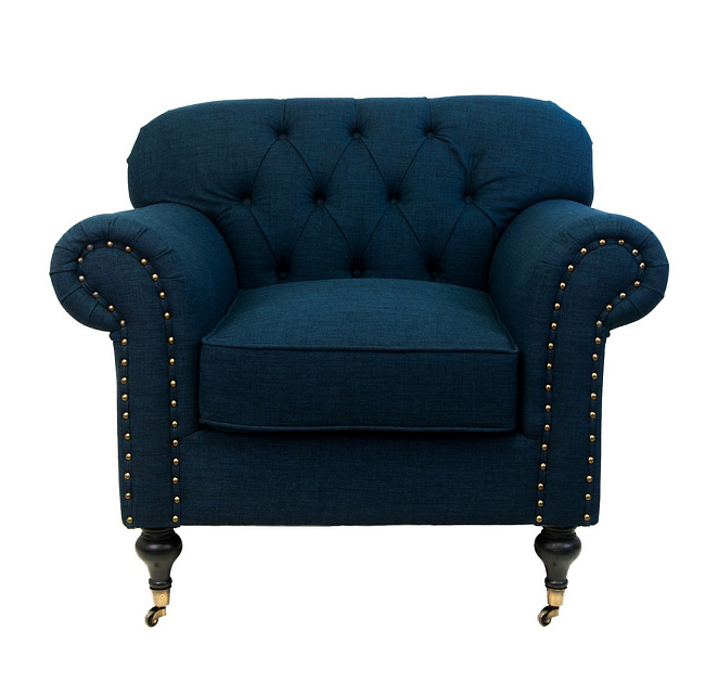 Классическое кресло Kavita Dark Blue в Москве Классическое кресло Kavita Dark Blue