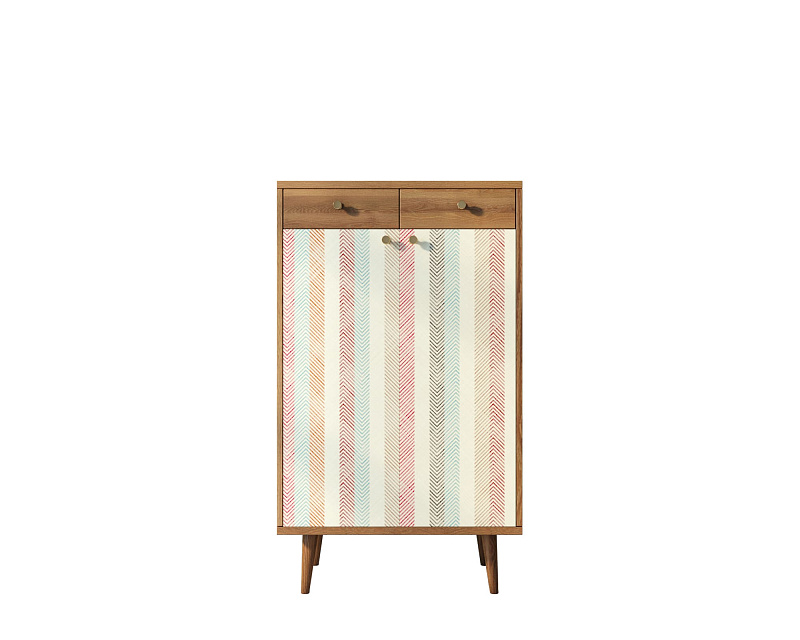 Комод "Berber" два ящика и дверки 45 принт арт BB46/Print_45