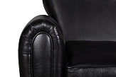 Кресло кожаное широкое Flog черное №4