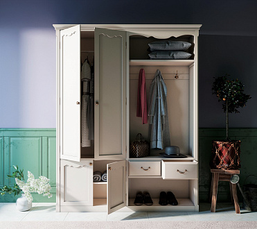 Шкаф-прихожая "Леонтина (Leontina)" с дверками арт ST9361