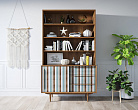Стеллаж "Bruni print 1" с дверками арт BR-01/print_1 №3