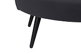 Диван ракушка для гостиниц Pearl Triple Black на черных ножках №6