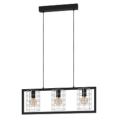 43663 Подвесной потолочный светильник (люстра) JUBILY, 3Х40W, E27, L770, B145, H1100, сталь/цинк, че