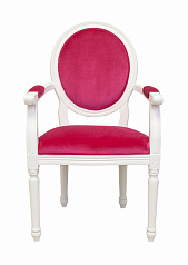 Мягкий стул с подлокотниками Diella Pink