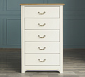 Бежевый комод "Olivia" высокий на 5 ящиков арт GA3005C №0