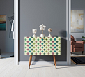 Комод на высоких ножках "Berber" малый принт 24 арт BB13/Print_24 №0