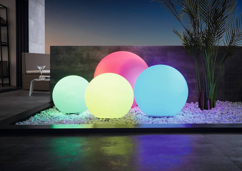 Уличный напольный светильник MONTEROLO-Z, E27, 1X9W, IP65, H390, ?390, пластик, белый