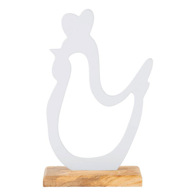 427378 Фигурка Курица AMOATSY L170, B70, H290 алюминий, дерево белый, натуральный в Москве 427378 Фигурка Курица AMOATSY L170, B70, H290 алюминий, дерево белый, натуральный