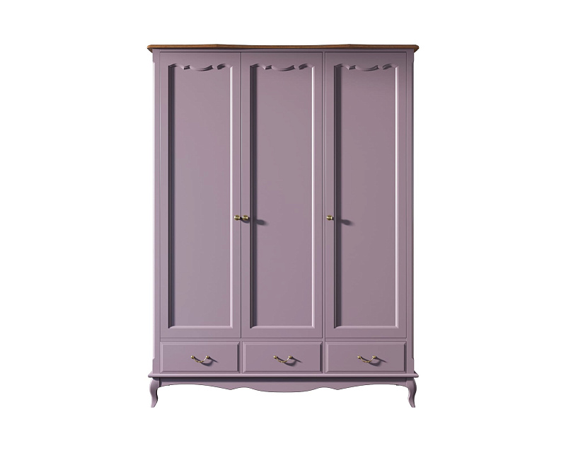 Шкаф Leontina Lavanda для одежды трехстворчатый с ящиками арт ST9327KR/3L