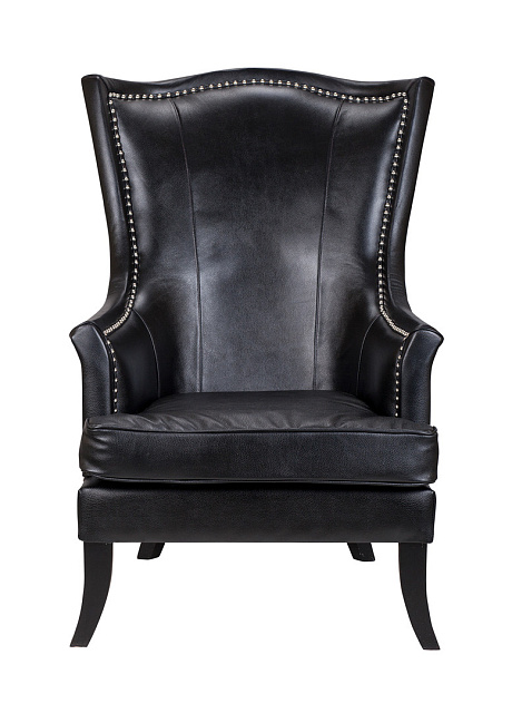 Кожаное кресло каминное Chester Black Leather