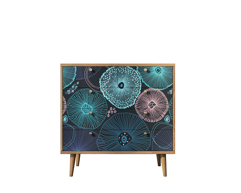 Комод "Berber" пять ящиков 32 принт арт BB36/Print_32