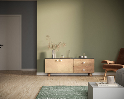 Комод низкий с двумя дверками и ящиками "Split" SP11