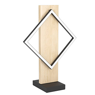 901932 Светодиодная настольная лампа BOYAL, 1X13W(LED), 3000K, lm, сталь, дерево, черный, коричневый, белый