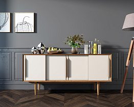 Комод "Bruni white" четыре дверки арт BR23WH