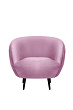 Мягкое кресло Small Benee Pink на черных ножках №1
