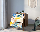 Комод "Berber" три ящика 42 принт арт BB40/Print_42 №1