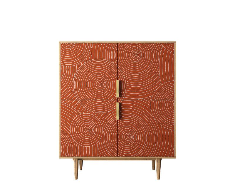 Большой комод с четырьмя дверками "Line" R19/red в Москве Большой комод с четырьмя дверками "Line" R19/red