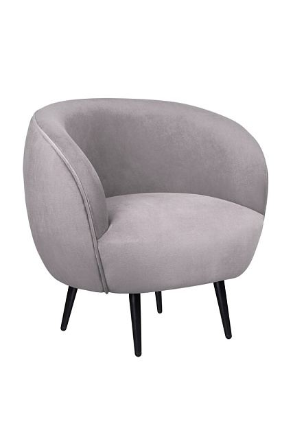Мягкое кресло Benee Grey на черных ножках