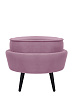 Пуф Pearl Adorn Pink на черных ножках №0