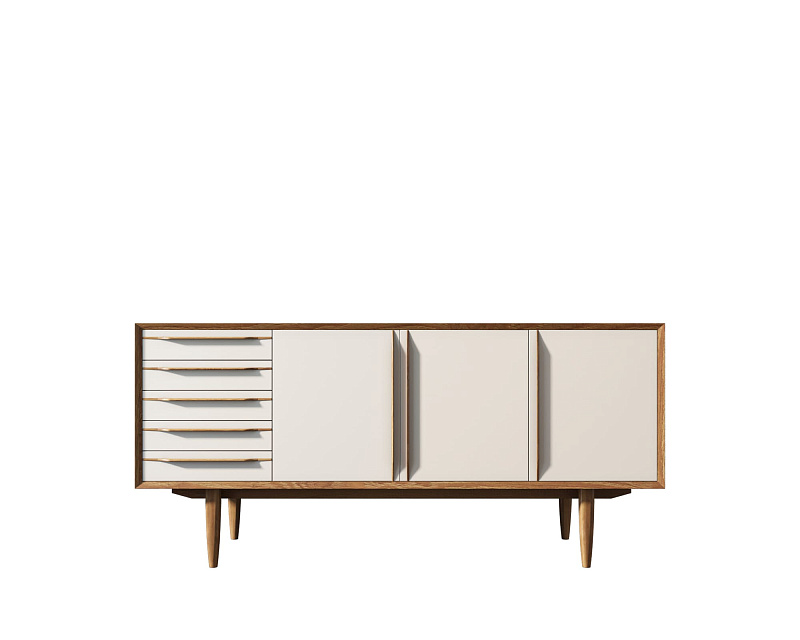 Комод "Bruni white" три дверки арт BR04WH