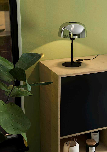 Настольная лампа SOLO 2, 1x40W(E27), сталь, черный, стекло, черный прозрачн в Москве Настольная лампа SOLO 2, 1x40W(E27), сталь, черный, стекло, черный прозрачн