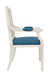 Мягкий стул с подлокотниками Wilton White №1