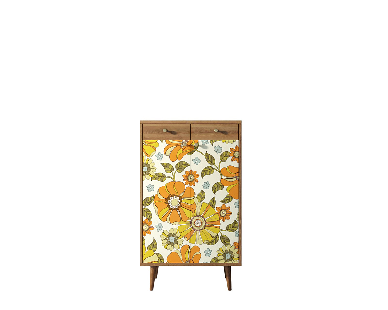 Комод "Berber" два ящика и дверки 47 принт арт BB46/Print_47