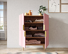 Большой комод с четырьмя дверками "Line" LN03/GR1/pink №1