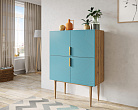 Малый комод с четырьмя дверками на высоких ножках "Line" LN13/GR1/blue №2