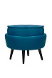 Пуф Pearl Adorn Marine на черных ножках №1