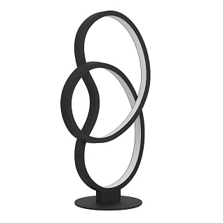 900951 Настольная лампа GIANELLA, 12W (LED), 3000K, 1100lm, L220, B130, H400, сталь, черный / пластик, белый